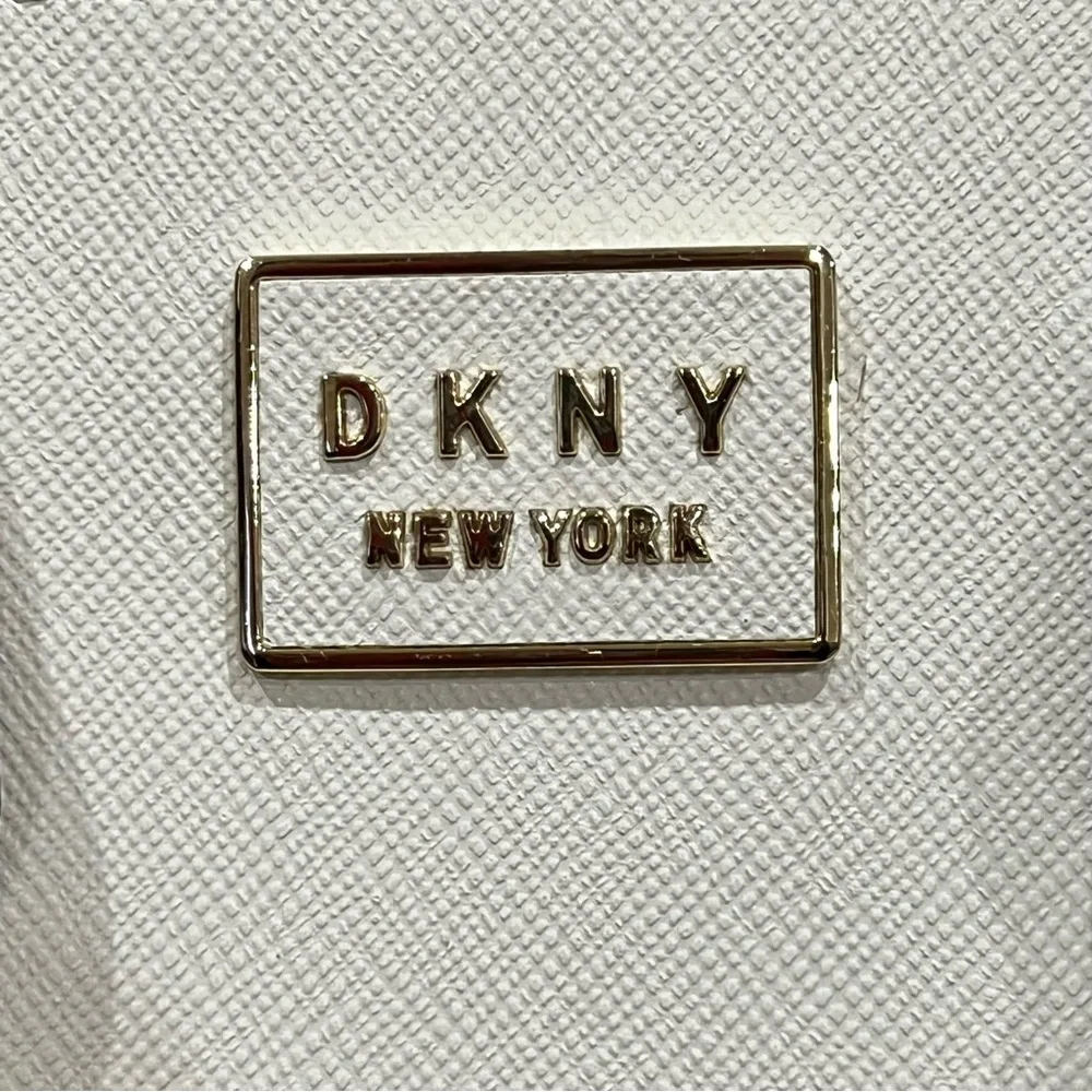 DKNY Ivory Leather Bianca Medium Satchel Bag